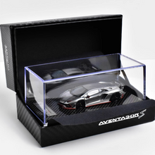 Load image into Gallery viewer, YM 1:64 Silver Aventador S Rowen Racing Sports Model Diecast Resin Car New