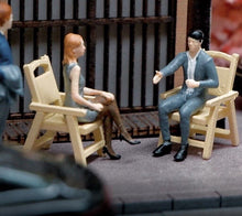 Load image into Gallery viewer, 1:64 Painted Figure Mini Model Toy Miniature Car Scenes Resin Wood colored Chair