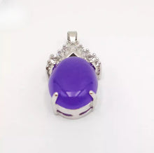 Load image into Gallery viewer, Nature Jade Purple Drop Pendant Necklace Gift Jewelry charm Blessing Lucky new