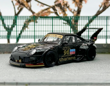 Load image into Gallery viewer, SW 1:64 Black RWB 911 Charlene Sports High Spoiler Model Diecast Metal Car New Collection