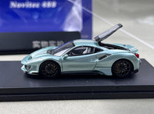 Load image into Gallery viewer, SH 1:64 Light Green 488 Pista Novitec Sports Model Diecast Metal Car New Collection