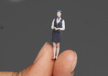 Load image into Gallery viewer, 1:64 Painted Figure Model Miniature Resin Diorama Sand Cabin Crew Fly Attendant