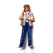 Load image into Gallery viewer, 1:64 Painted Figure Mini Model Miniature Resin Diorama Trendy Lady Plaid Jacket