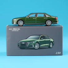 Load image into Gallery viewer, JKM 1:64 Green 2021 A8L Luxury Sedan Sports Model Diecast Metal Car New