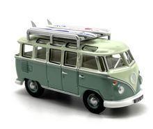 Load image into Gallery viewer, 1:76 Green VW T1 Samba Camper Van Classic Vintage Model Diecast Metal Car