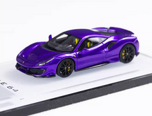 Load image into Gallery viewer, RW 1:64 Purple 488 Pista Hard Top Racing Sports Model Diecast Resin Car New Collection