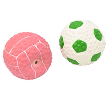 Load image into Gallery viewer, 2PC Set Rubber Ball Dog Squeaky Toys Chew Puppy Durable Pet Breeds Play Fetch