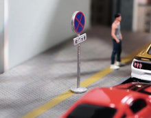 Load image into Gallery viewer, 1:64 Painted Unpainted Figure Model Miniature Resin Diorama Sand Road Stop Sign
