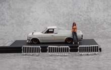 Load image into Gallery viewer, SH 1:64 White Datsun Sunny Pickup Truck Accessory Model Diecast Resin Car