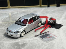 Load image into Gallery viewer, MH 1:18 Silver JDM Civic Type R EK9 Hatchback Engine Model Diecast Metal Car
