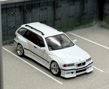 Load image into Gallery viewer, Mortal 1:64 White M3 E36 Wagon VIP Widebody Sports Model Diecast Metal Car New Collection