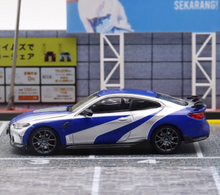 Load image into Gallery viewer, TM GDO 1:64 Silver Blue M4 Coupe Racing Sports Model Diecast Metal Car New