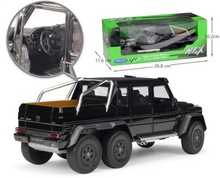 Load image into Gallery viewer, WELLY 1:24 C63 6x6 SUV Pickup Truck Sports Model Diecast Metal Car Display