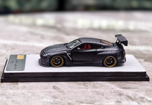 Load image into Gallery viewer, PGM 1:64 Black GTR R35 Rocket Bunny Engine Sports Model Diecast Metal Car New Collection
