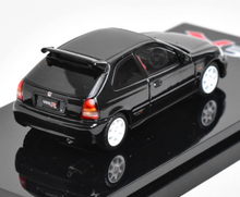 Load image into Gallery viewer, HJ 1:64 JDM Black Civic Type R EK9 Vtec Engine Model Diecast Metal Car New Collection