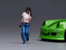 Load image into Gallery viewer, 1:64 Painted Figure Model Miniature Resin Diorama Toy Sand White Tee Denim Cool