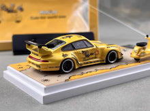Load image into Gallery viewer, ZJWJ 1:64 Yellow RWB 993 Motorcycle Sports Model Diecast Metal Car New Collection