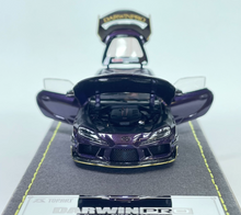 Load image into Gallery viewer, Topart 1:64 Purple GR Supra A90 Sports Open Model Diecast Metal Car Box New Collection