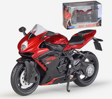 Load image into Gallery viewer, WELLY 1:18 Red MV Agusta F3 RR Racing Sports Model Diecast Metal Motorcycle