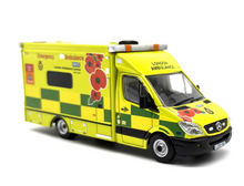 Load image into Gallery viewer, 1:76 Yellow London Ambulance Vito Van Model Diecast Metal Car