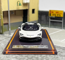 Load image into Gallery viewer, U2 1:64 White SF90 Spider Super Racing Sports Model Diecast Resin Car Box