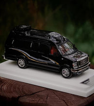 Load image into Gallery viewer, MK 1:64 Black Decal E350 XLT Van Motorhome RV Sport Model Diecast Metal Car