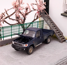 Load image into Gallery viewer, HF 1:64 Blue Military LC79 J70 Single Cab Pickup Model Diecast Metal Car New