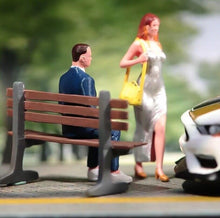 Load image into Gallery viewer, 1:64 Painted Figure Model Miniature Resin Diorama Sand Sitting Man in Suit Toy New Collection