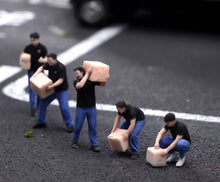 Load image into Gallery viewer, 1:64 Painted Figure Model Miniature Resin Diorama Toy Sand Carrier Workers Set