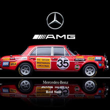 Load image into Gallery viewer, 1:64 Liberty Benz 300SEL Red W109 Racing Sports Model Toy Metal Car Display Box