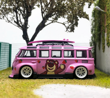 Load image into Gallery viewer, 1:64 Flame Pink VW T1 Van Camper Kombi Sports Model Diecast Metal Car New Collection