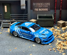 Load image into Gallery viewer, Liberty 1:64 Blue Mustang Muscle Widebody Sports Model Diecast Metal Car New Collection
