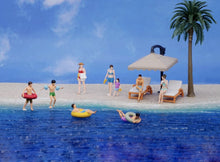 Load image into Gallery viewer, 1:64 Painted Figure Model Miniature Resin Diorama Swimming Kid Man Lady Pool Toy Collection