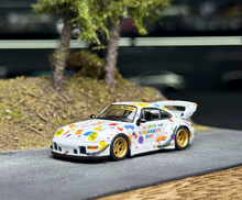 Load image into Gallery viewer, MH 1:64 White RWB 993 Happy Children's Day Sports Model Diecast Metal Car New Collection