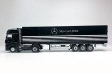 Load image into Gallery viewer, TM 1:64 Black Benz Actros Tractor Container Truck Model Diecast Metal Car New