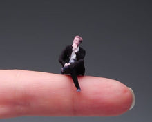 Load image into Gallery viewer, 1:64 Painted Figure Model Miniature Resin Diorama Suit Man Businessman Sitting A