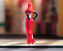 Load image into Gallery viewer, 1:64 Painted Figure Model Miniature Resin Diorama Toy Sand Red Hair Dress Beauty