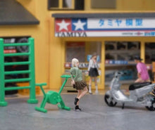 Load image into Gallery viewer, 1:64 Painted Figure Mini Model Miniature Car Scenes Resin Girl Mini Skirt Lady