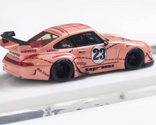 Load image into Gallery viewer, Fuelme 1:64 Pink #23 911 RWB 993 Racing Sports Model Diecast Resin Car New Collection