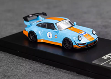 Load image into Gallery viewer, WU 1:64 Blue Gulf RWB 964 #3 Classic Racing Sports Model Diecast Metal Car New Collection