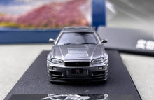 Load image into Gallery viewer, FUJI 1:64 JDM Gray Skyline GTR R34 Z-Tune Sports Model Diecast Metal Car New Collection