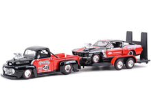 Load image into Gallery viewer, Maisto 1:24 1948 F1 Pickup 1967 Mustang GT Transport Flatbed Model Metal Car