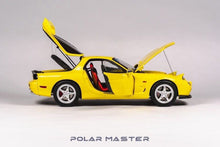 Load image into Gallery viewer, Polar Master 1:18 Yellow RX7 FD Spirit R Engine Sport Model Diecast Metal Car