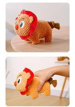 Load image into Gallery viewer, Dog Squeaky Toys Chew Puppy Fluffy Toy Durable Fabric Teeth Grinding PET Lion