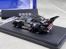 Load image into Gallery viewer, SW 1:64 Black RWB 911 Charlene Sports High Spoiler Model Diecast Metal Car New Collection