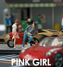 Load image into Gallery viewer, 1:64 Painted Figure Mini Model Miniature Resin Diorama People Sand Pink Girl