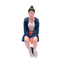 Load image into Gallery viewer, 1:64 Painted Figure Model Miniature Resin Diorama Sand Sitting Casual Girl Lady