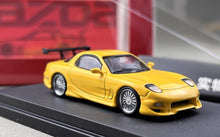 Load image into Gallery viewer, Mortal 1:64 Yellow RX-7 FD Veilside Sports Model Diecast Metal Car New Collection