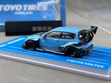 Load image into Gallery viewer, TPC 1:64 Blue Civic EG6 Widebody Sports Model Diecast Metal Car Box New Collection