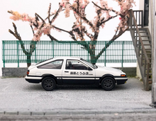 Load image into Gallery viewer, HJ 1:64 JDM White AE86 Trueno Engine Initial D Model Diecast Metal Car New